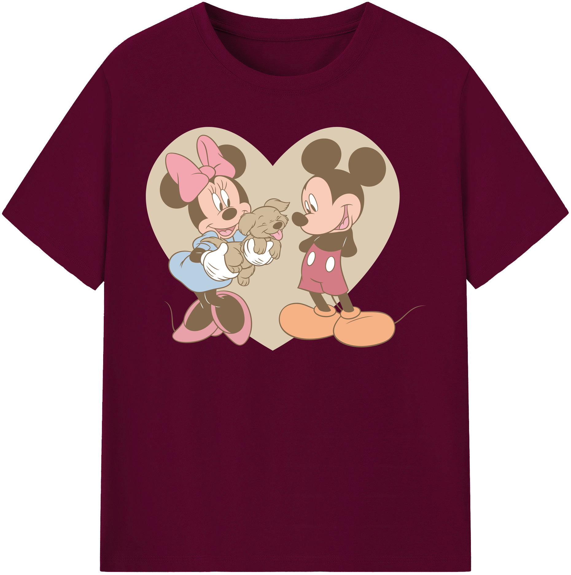（画像用） ミッキーマウス Mickey Mouse レディースカジュアルプリントTシャツ（綿100％）